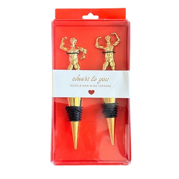 GARVEN Body Builder Muscle Man Trophy Style Wine Bottle Stopper - Picture 1 of 2